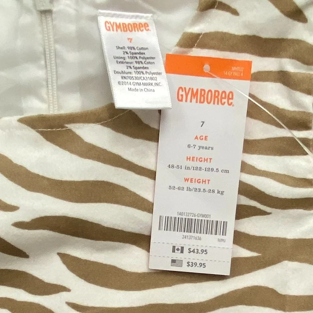 Gymboree Velveteen Right Meow Tiger Stripe Dress - NWT Size 7